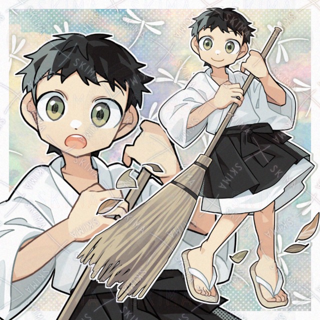 修行中の少年（表情7種）