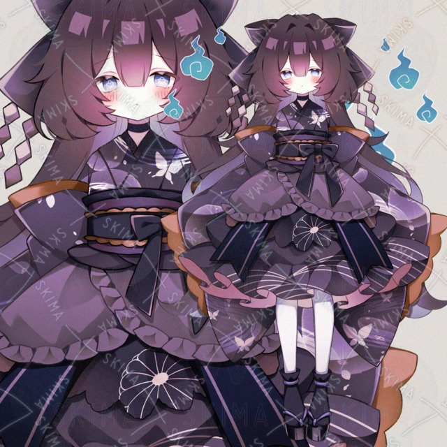 黒髪和風少女
