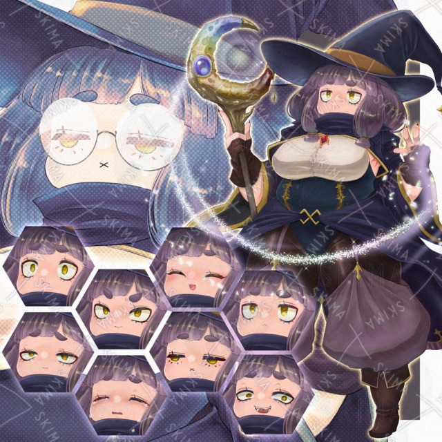 【限定価格！】【表情8種＋】ジト目魔術師ガールちゃん