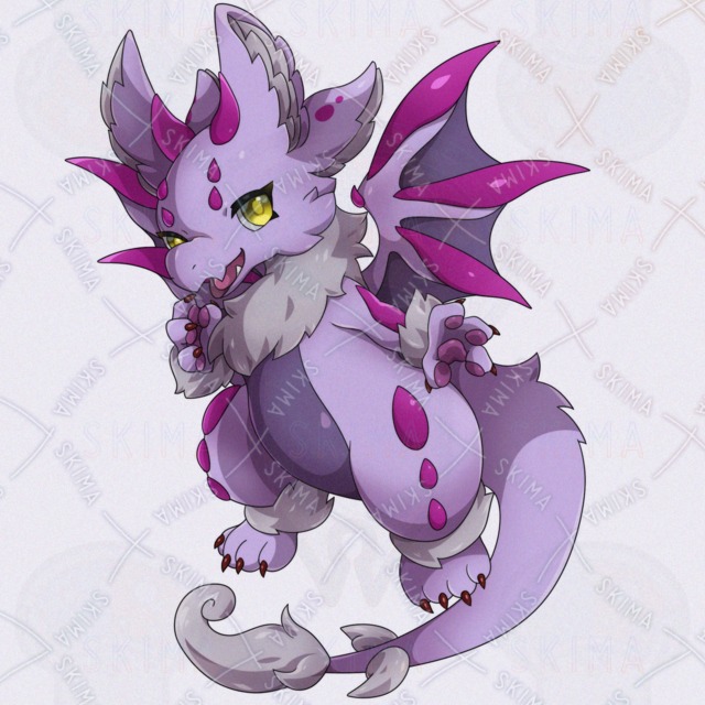 紫のケモノドラゴン