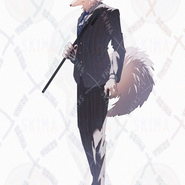 Image 6 of Man Suit Fox Fox Beast Beast Beast Beast Youth Fantasy Gentleman Hat Cane