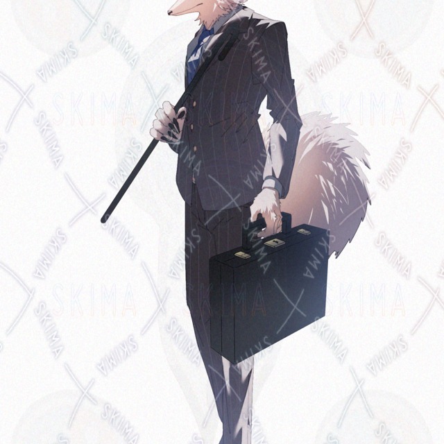 Image 7 of Man Suit Fox Fox Beast Beast Beast Beast Youth Fantasy Gentleman Hat Cane
