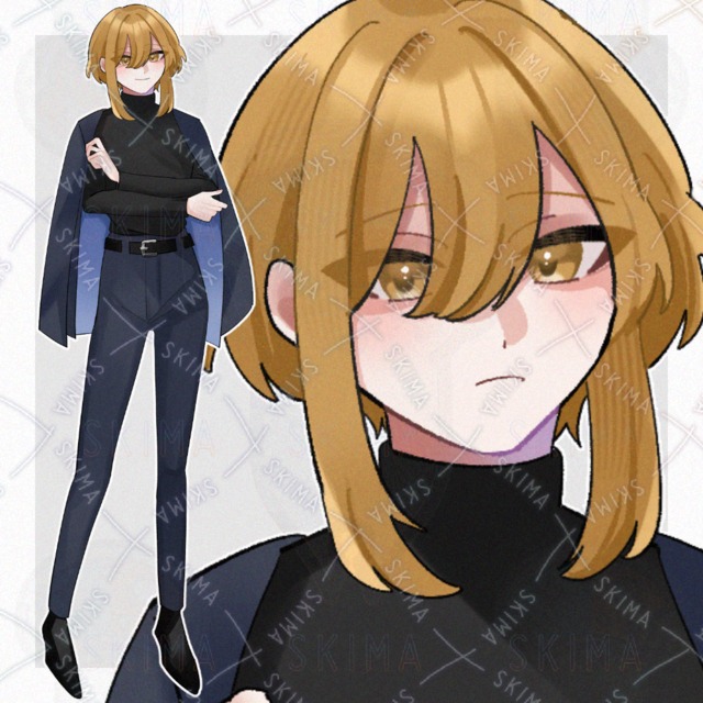 スーツの女性【表情5種】