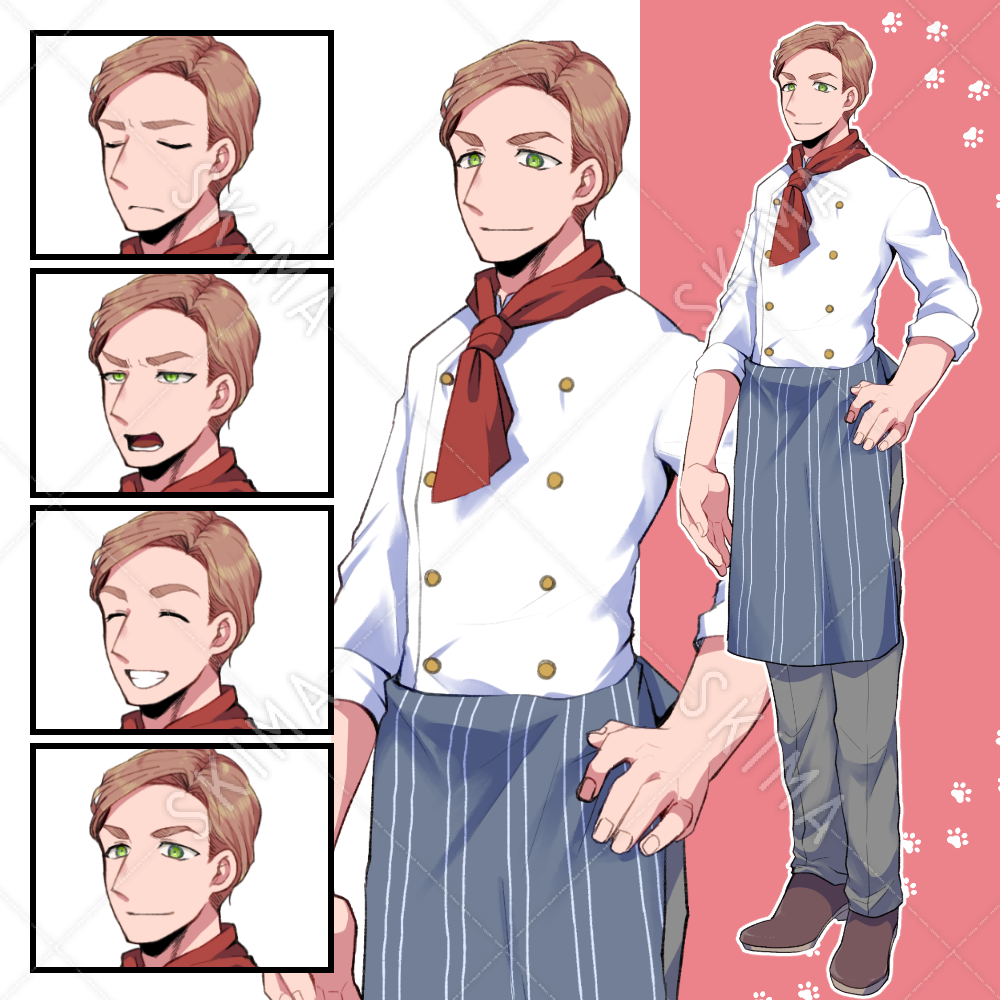 キザ風な男性コックさん立ち絵 スキマ スキルのオーダーメイドマーケット Skima キザ風な男性コックさん立ち絵 スキマ スキルのオーダーメイドマーケット Skima