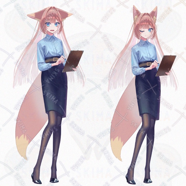 Image 10 of Adopt/Immediate delivery｜TRPG Stand-up Picture｜Chemo Girl in White｜Expressions 9+Glasses/Shirokofuku