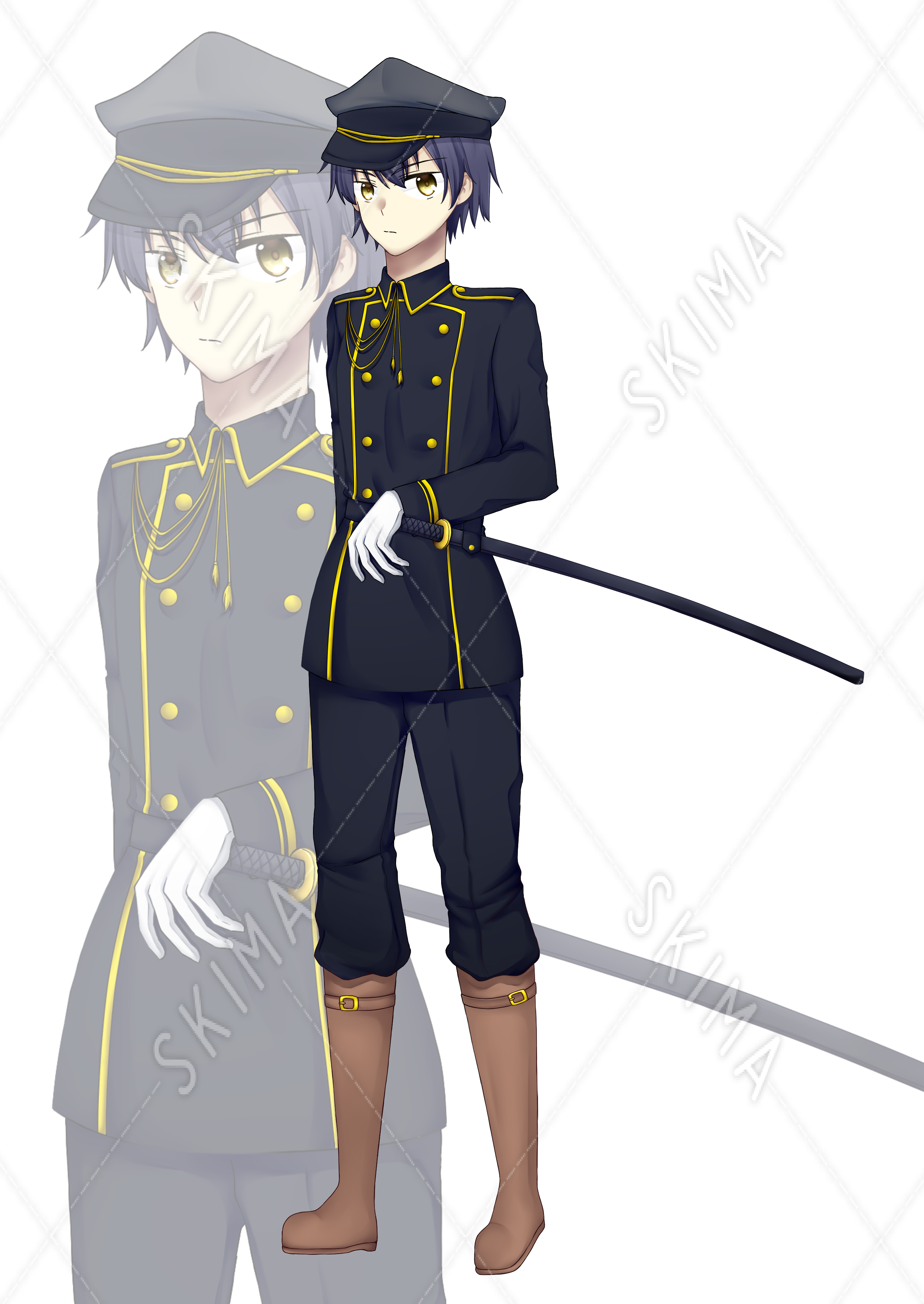 警察 帽子 イラスト 描き方