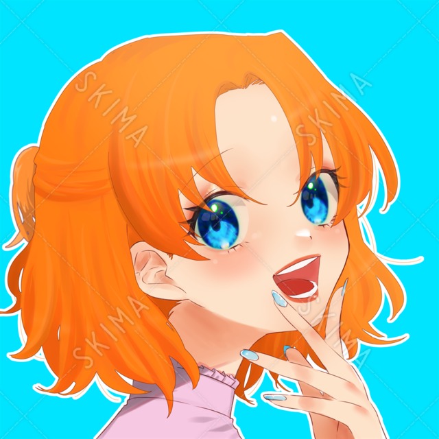 青い目の女の子【SNSアイコンなどに】