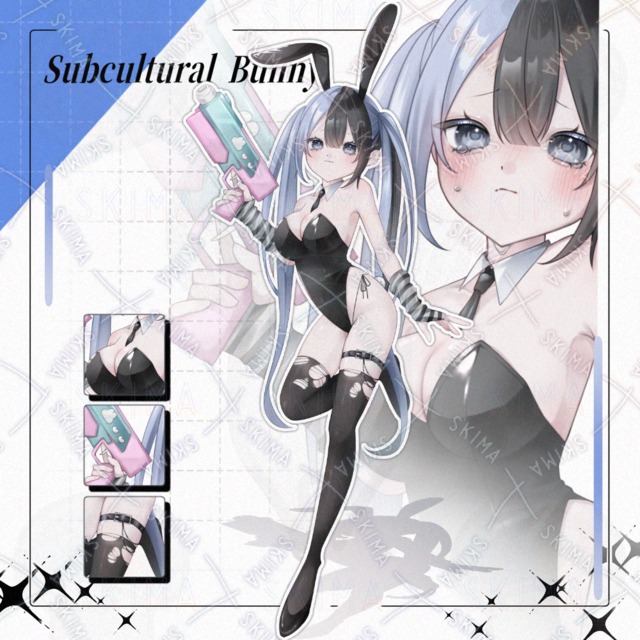 【表情６種】サブカルなバニーガール