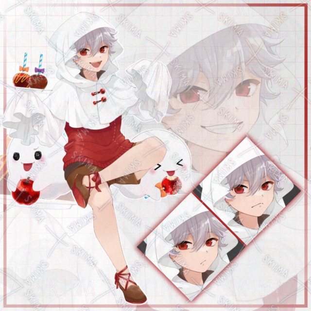 おばけとキャンディアップル/表情全4種