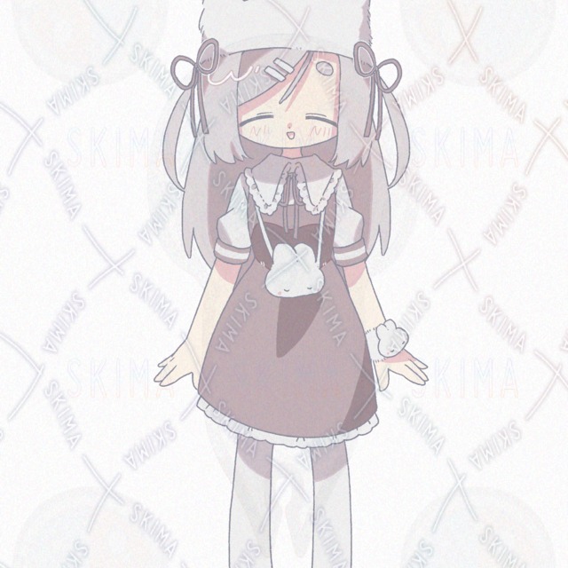 表情差分10種】Adopt【ロング/女の子/うさぎ/白/ツインテ】Adopt 상품 이미지 8번째