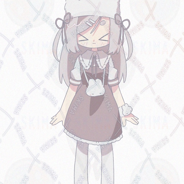 表情差分10種】Adopt【ロング/女の子/うさぎ/白/ツインテ】Adopt 상품 이미지 10번째