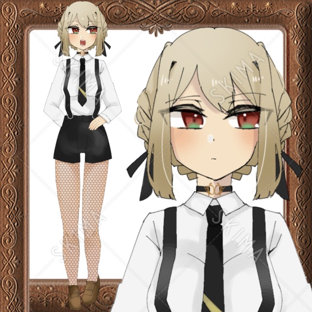 表情差分4種、アンティークな女の子