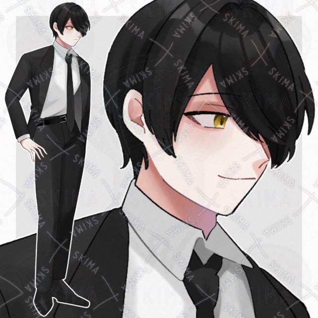 スーツの男性【表情5種】