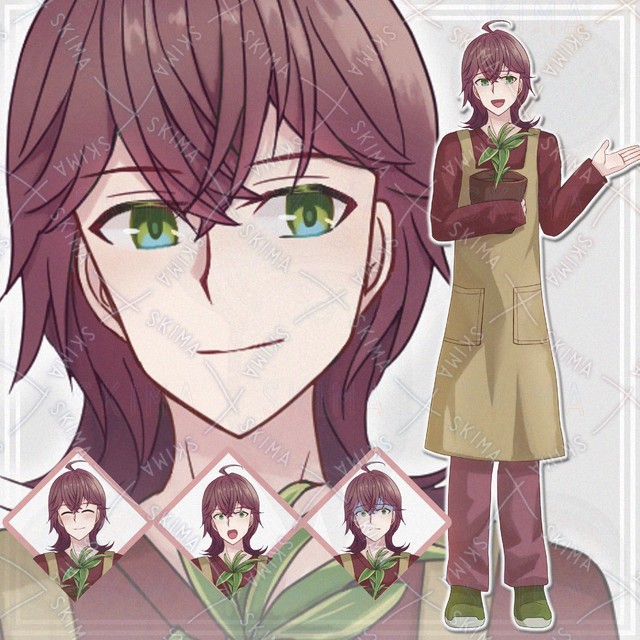 【表情8種】花屋のエプロン男性【立ち絵】