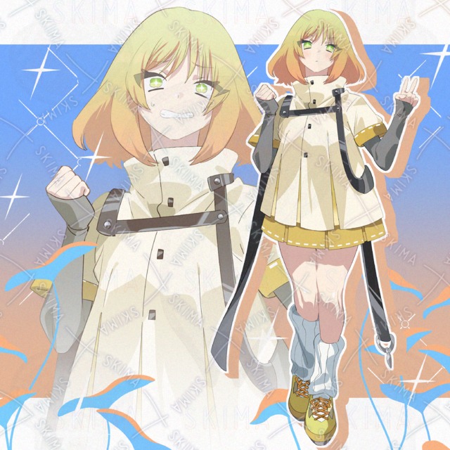 金髪のキラキラ系女の子【表情8種】