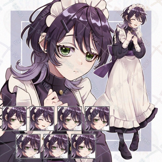 内気なメイド少女【立ち絵 表情7種類】