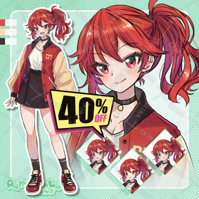 🔴40％OFF🔴赤ポニテちゃん