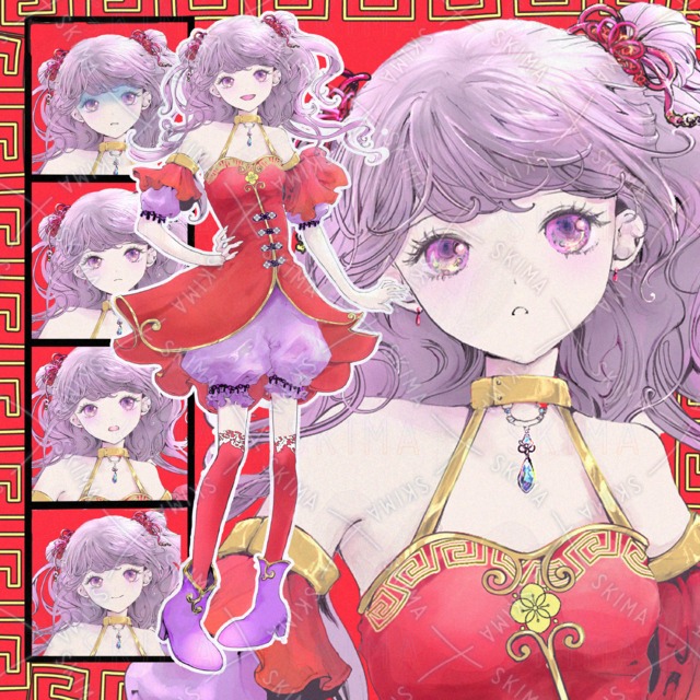 【チャイナ風アイドル】表情6種