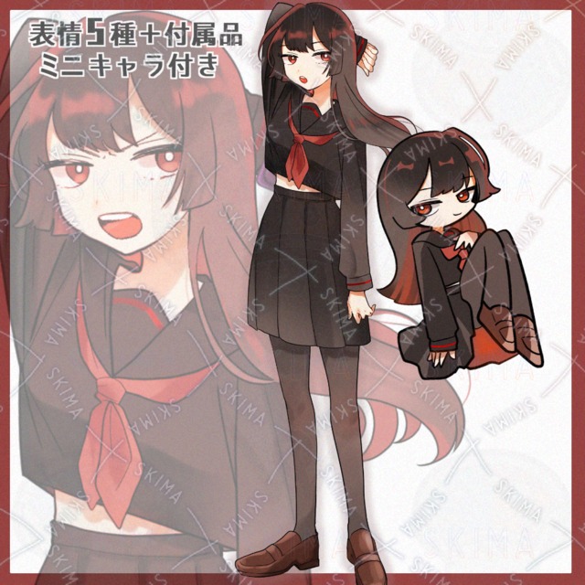 黒髮セーラーの女の子