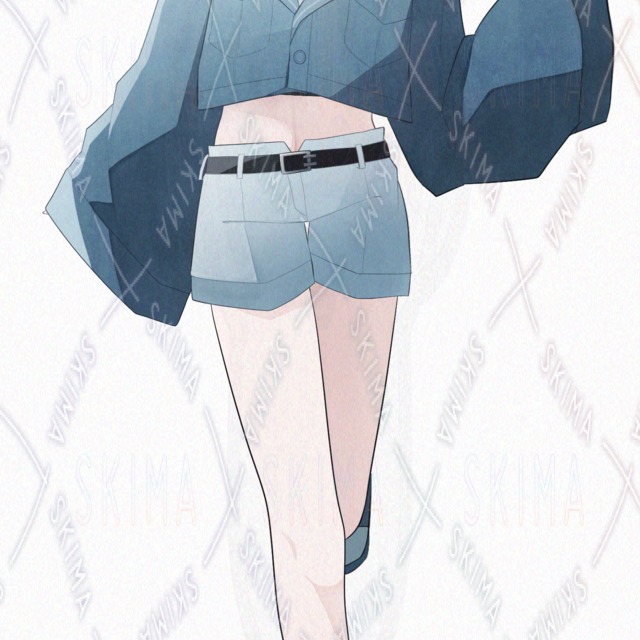 【サングラス差分＋表情差分6種】ウルフカットの女の子の商品画像2枚目