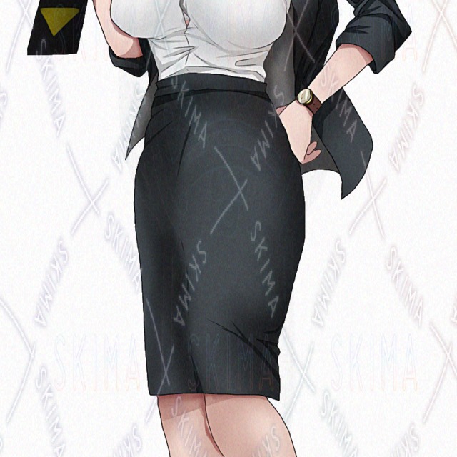 働く女性立ち絵