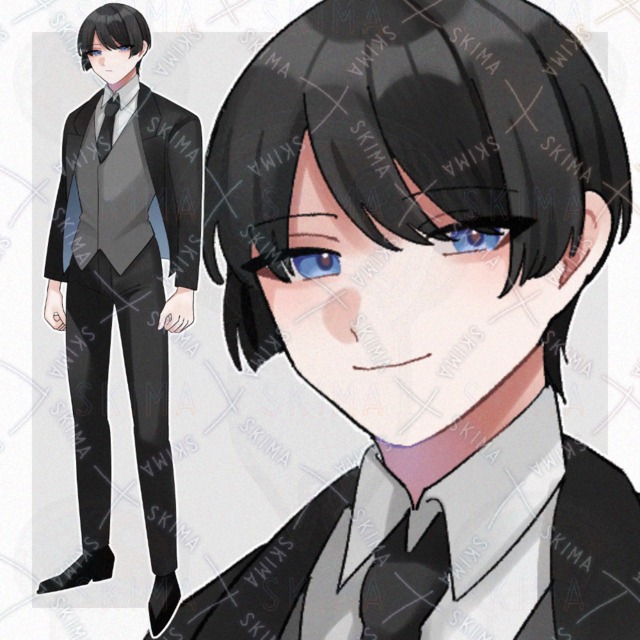 スーツの男性【表情5種】