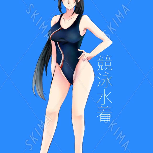 競泳水着の女の子