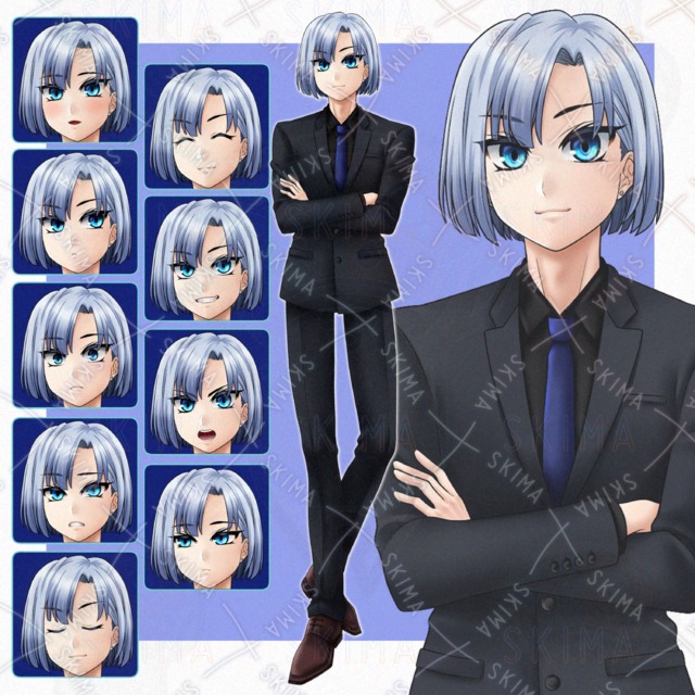 中性的銀髪お兄さん