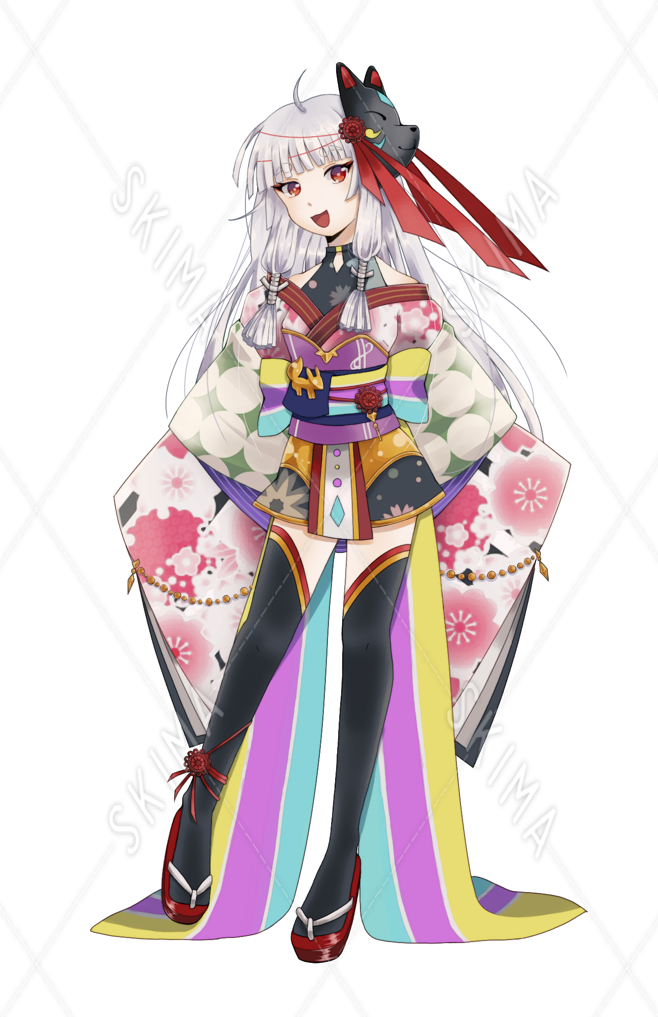狐面の女の子 半額セール スキマ スキルのオーダーメイドマーケット Skima