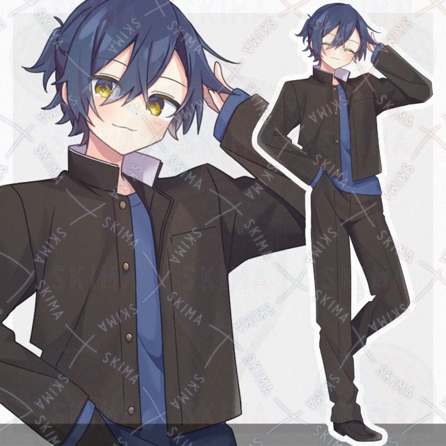 学ランを着た少年