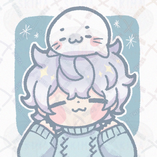 アイコンなどに！アラザンを頭に乗せたイラスト