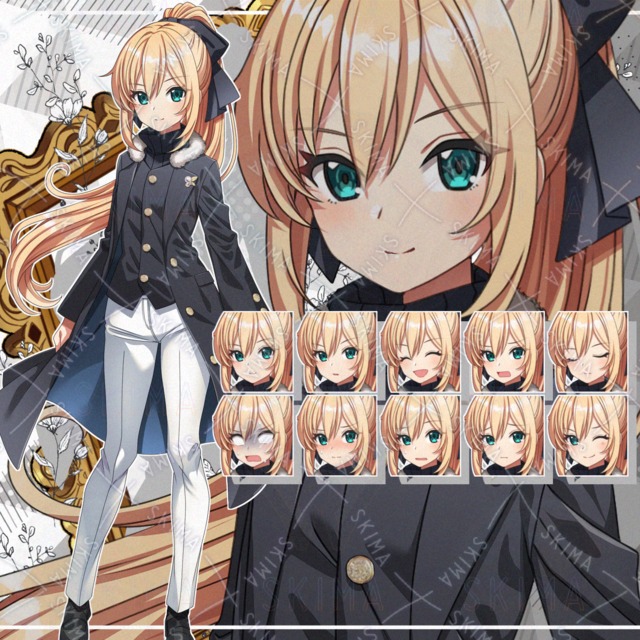 【表情10種】キリッとした雰囲気のスーツ女子（幼め）