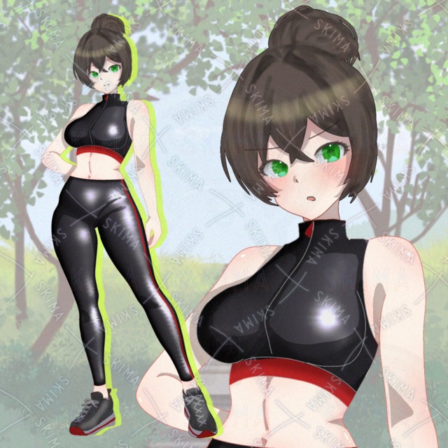 【差分10種】スポーツウェアのお姉さん