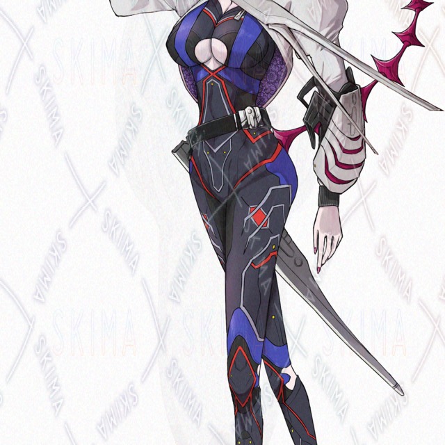 【表情６種・ポーズ1種】サソリの女の子【全身】の商品画像8枚目