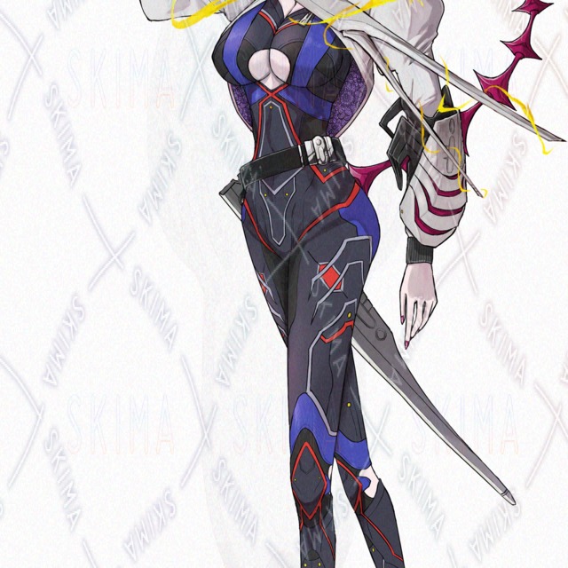 【表情６種・ポーズ1種】サソリの女の子【全身】の商品画像9枚目