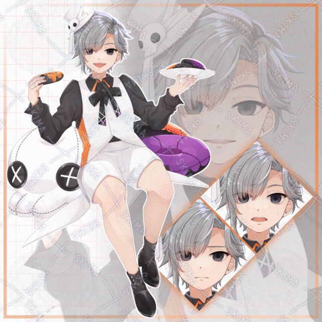 スカルとドーナツ/表情全4種