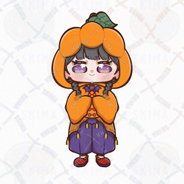 ハロウィン用三つ編みキャラ