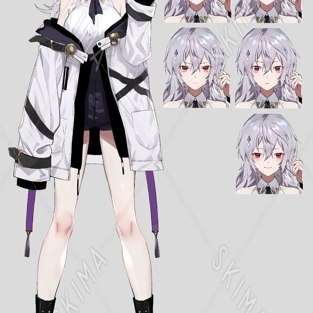 女の子(表情5種)