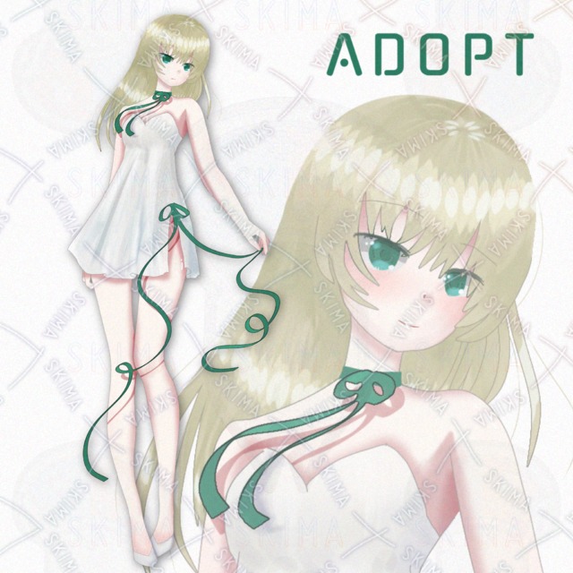 【差分８種】リボンワンピの女の子