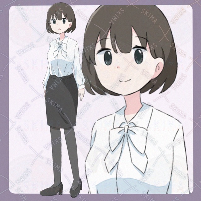 童顔OLさん(表情5種)