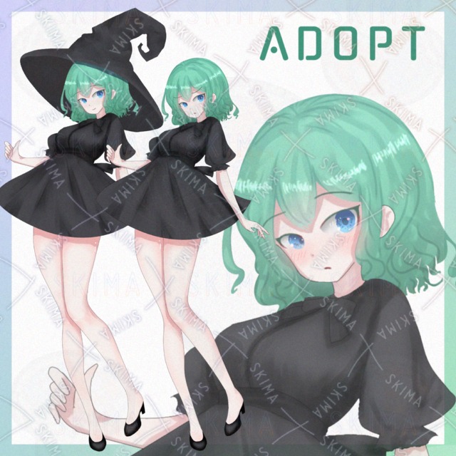 【差分6種+帽子】魔女帽子の女の子