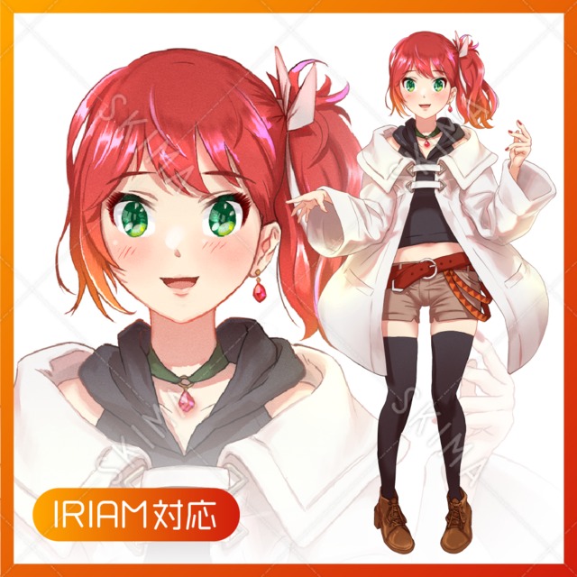 【IRIAM対応】赤髪の女の子【立ち絵】