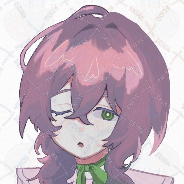 ふわふわ紫髪の女の子