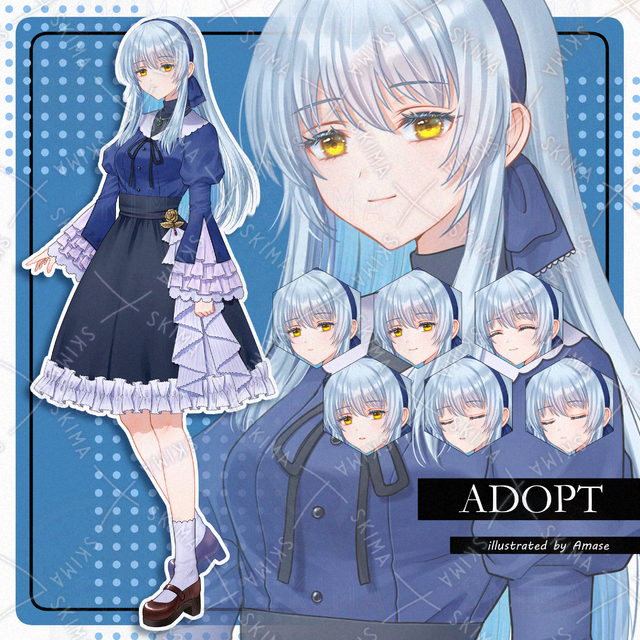 【表情6種】大人しそうな少女　☆セール中