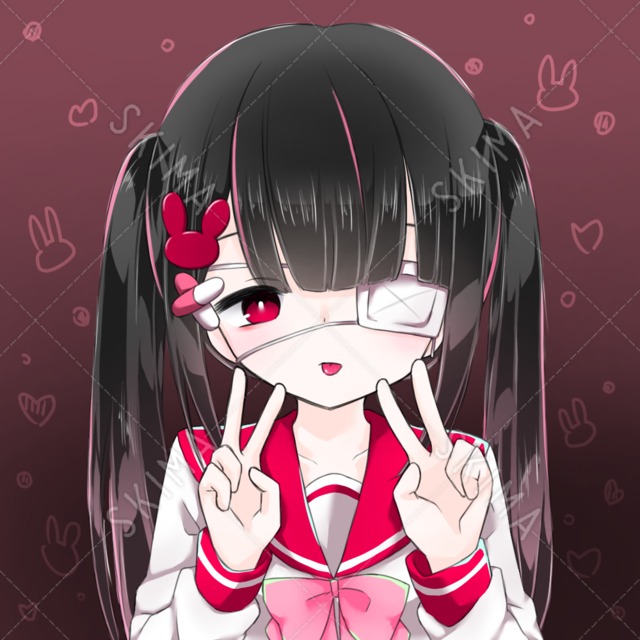 SNSアイコン＊病みかわ女の子【カラー変更可能です】