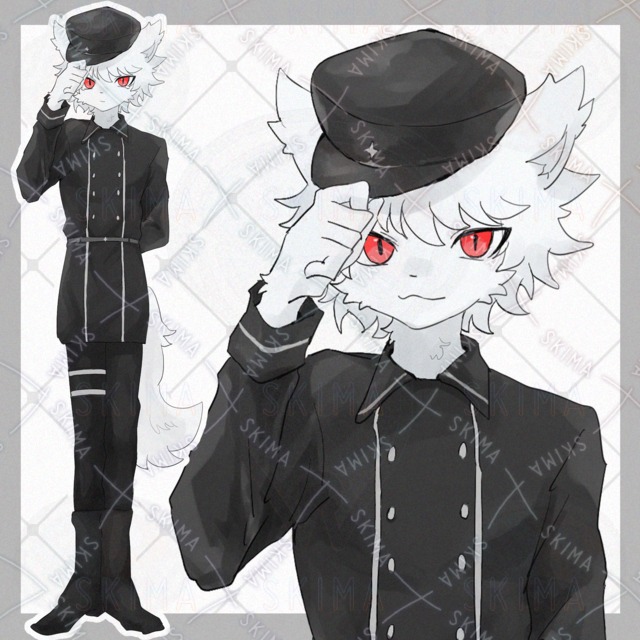 軍服の獣人くん【表情8種類】