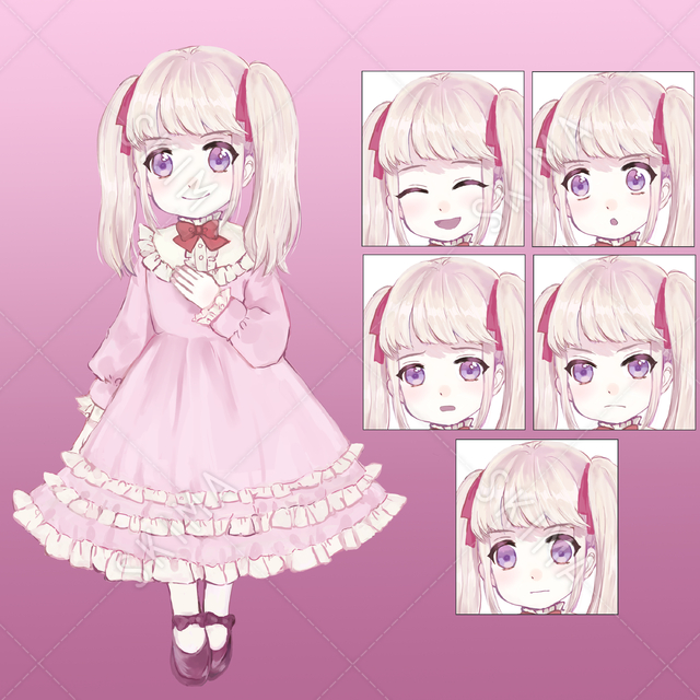 幼いお嬢様　【表情差分6種】