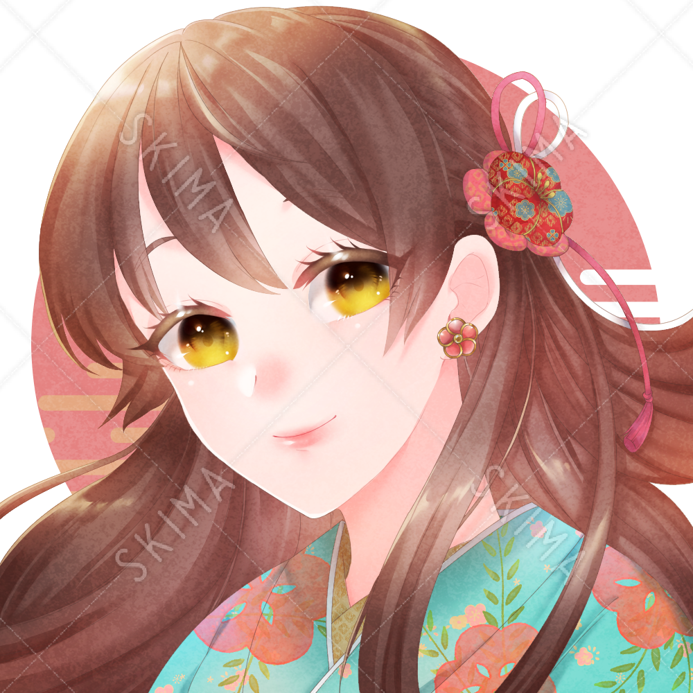 値下げ中 着物の女の子アイコン スキマ スキルのオーダーメイドマーケット Skima