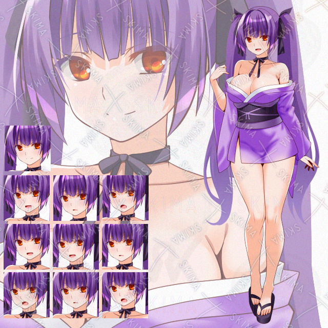 【表情10種】ファンタジー和風ツインテさん