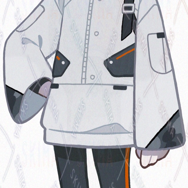 タクティカルファッションの茶髪男子【表情差分4種】の商品画像6枚目